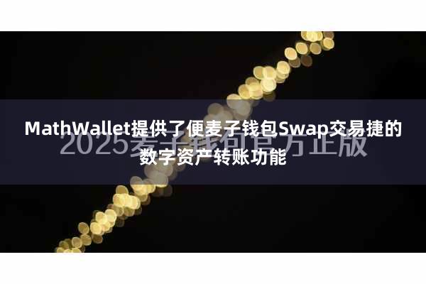 MathWallet提供了便麦子钱包Swap交易捷的数字资产转账功能